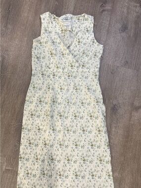 Laura Ashley Cream Floral Midi Dress